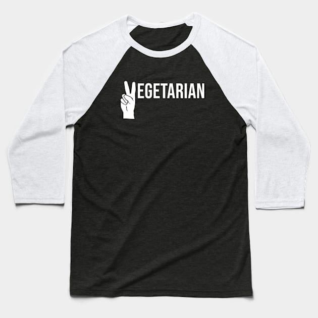 Vegetarian Baseball T-Shirt by anema